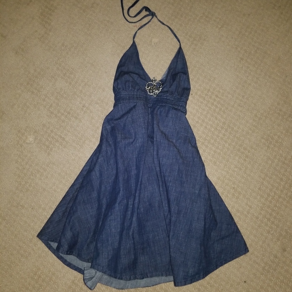 Blue Jean Halter Top Dress